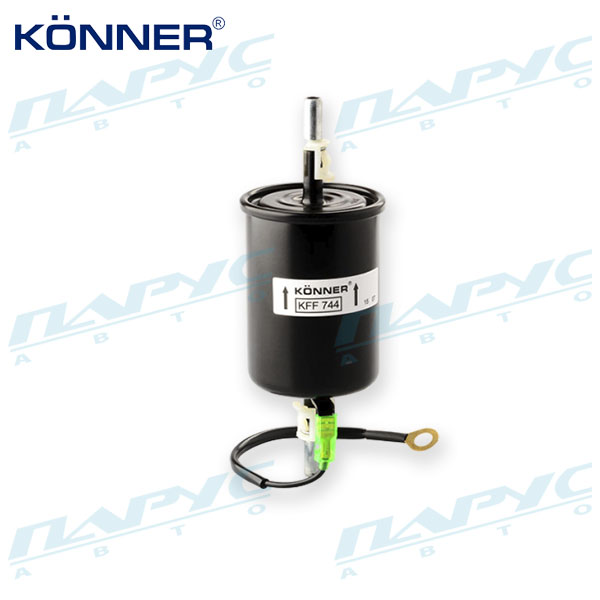 Фильтр очистки топлива бензиновый корпусный (с  проводом) KÖNNER KFF744