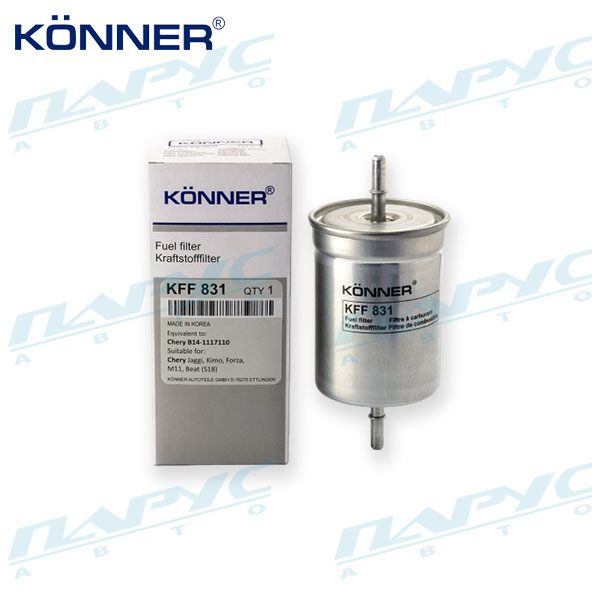 Фильтр очистки топлива бензиновый корпусный (под клипсу, без провода) KÖNNER KFF831